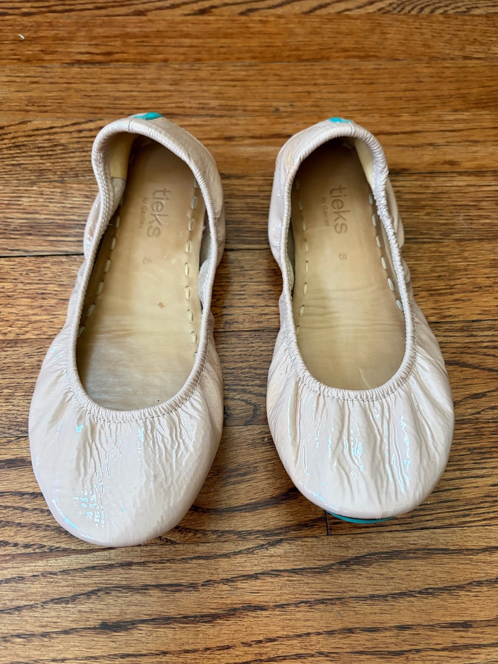 Tieks By Gavrieli Blush Patent Leather Ballet Flats Women’s Size 8